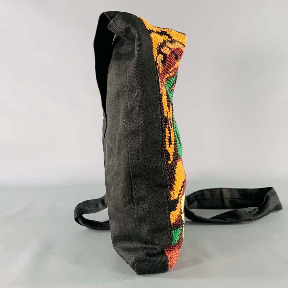 WALTER VAN BEIRENDONCK SS14 Budapest Black Cotton Crossbody Bag - Picture 3 of 10